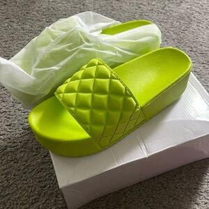 Neon green sandal